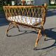 Cradle cot rattan bamboo vintage