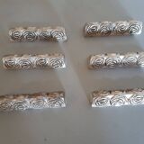 SILEA knife holders silver metal design set of 6