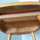 Fauteuil en bois, pieds compas, style scandinave, Baumann ou Thonet