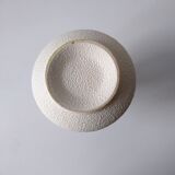 White and blue ceramic vase with italian relief