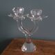 Chandelier candle holder flower in handcrafted cut crystal