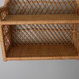 Rattan wall shelf
