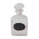 Glass and tin whiskey decanter