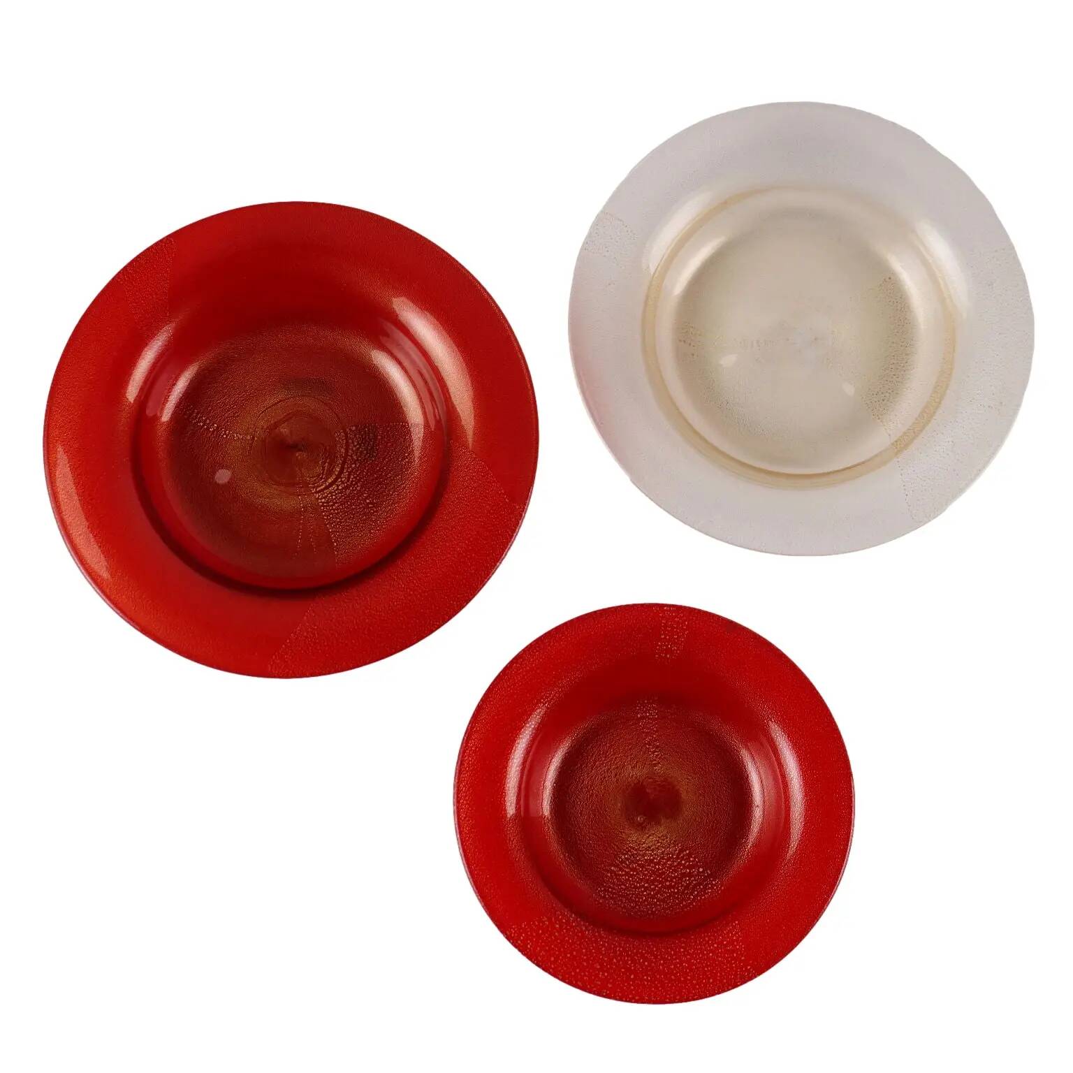 Vintage glass plates from Murano Suzuki Art Decoration 1970s