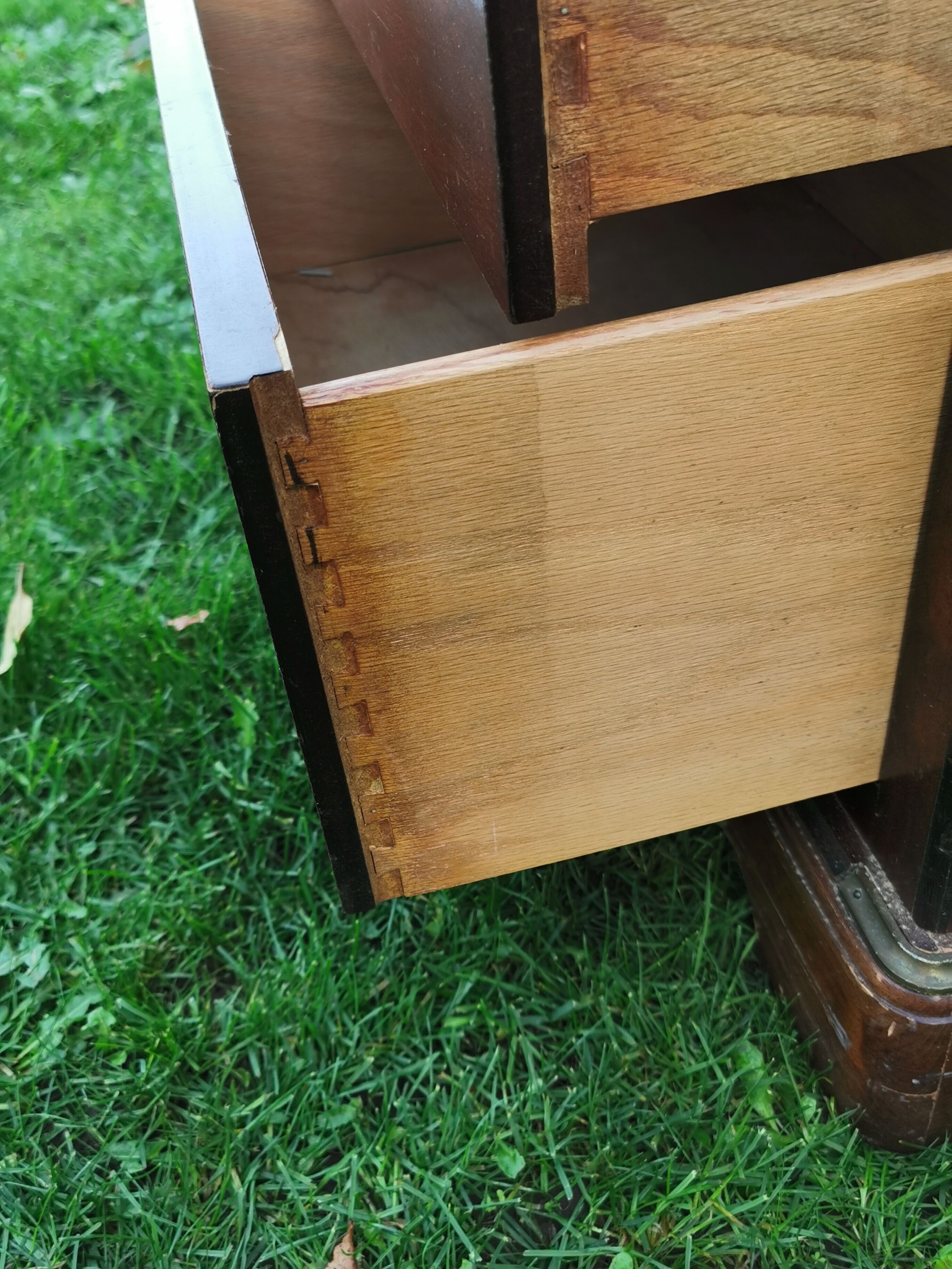 Navy dresser, solid mahogany, National Airy, with handles