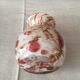 Vase made of glass paste of red beige and brown color