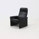 DS50 black leather lounge chair by De Sede Switzerland 1980s