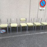 6 Roche Bobois steel chairs