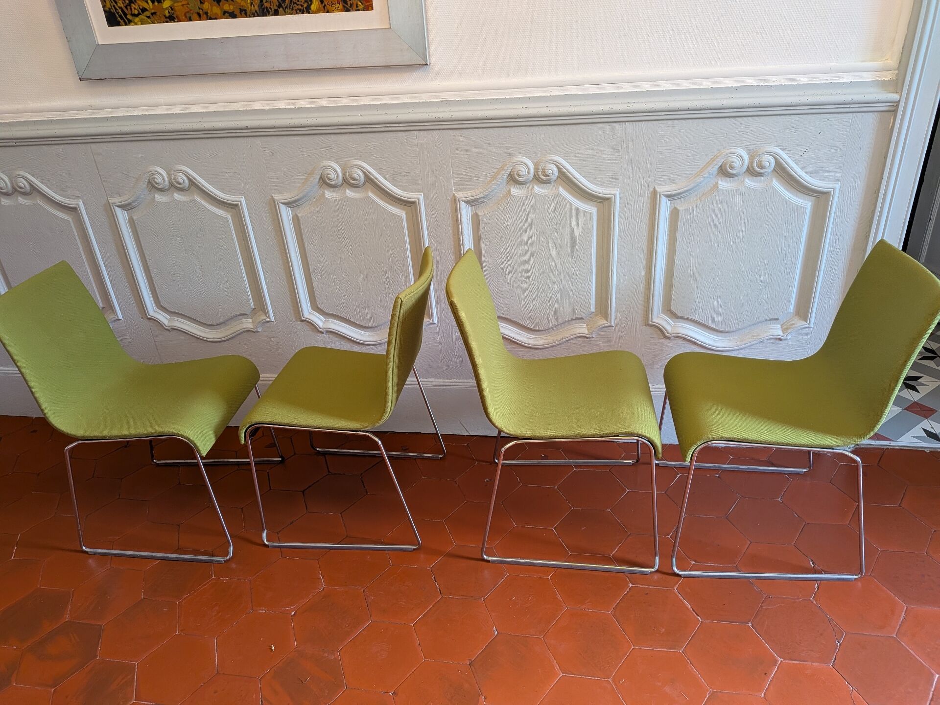 Set of 4 designer chairs by Franzolini for Crassevig