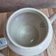 Antique teapot Terre de Fer Opaque from Sarreguemines – Blue checkerboard frieze