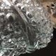Plafonnier carré en verre bullé / vintage années 60-70