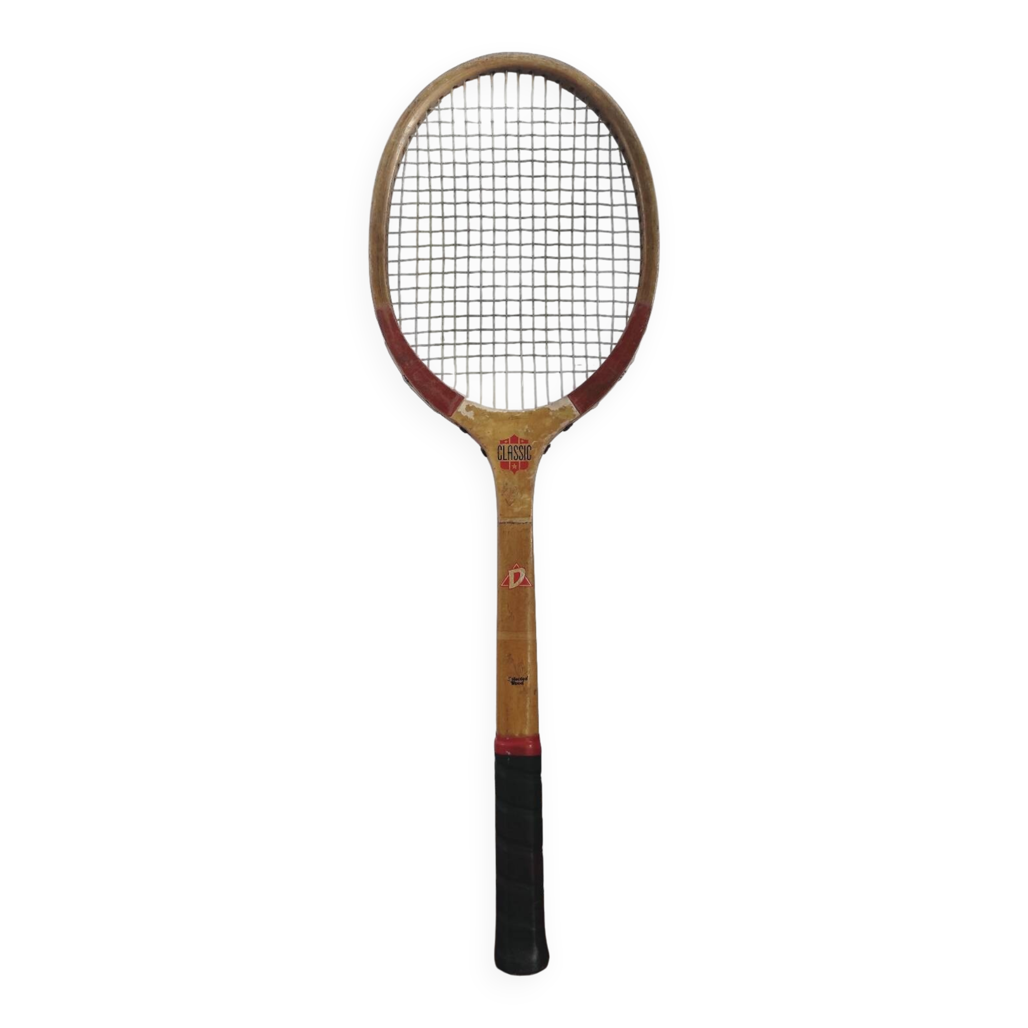 Vintage wooden tennis racket "Tigris" Courtrai, Belgium