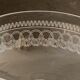 5 antique champagne glasses in engraved crystal