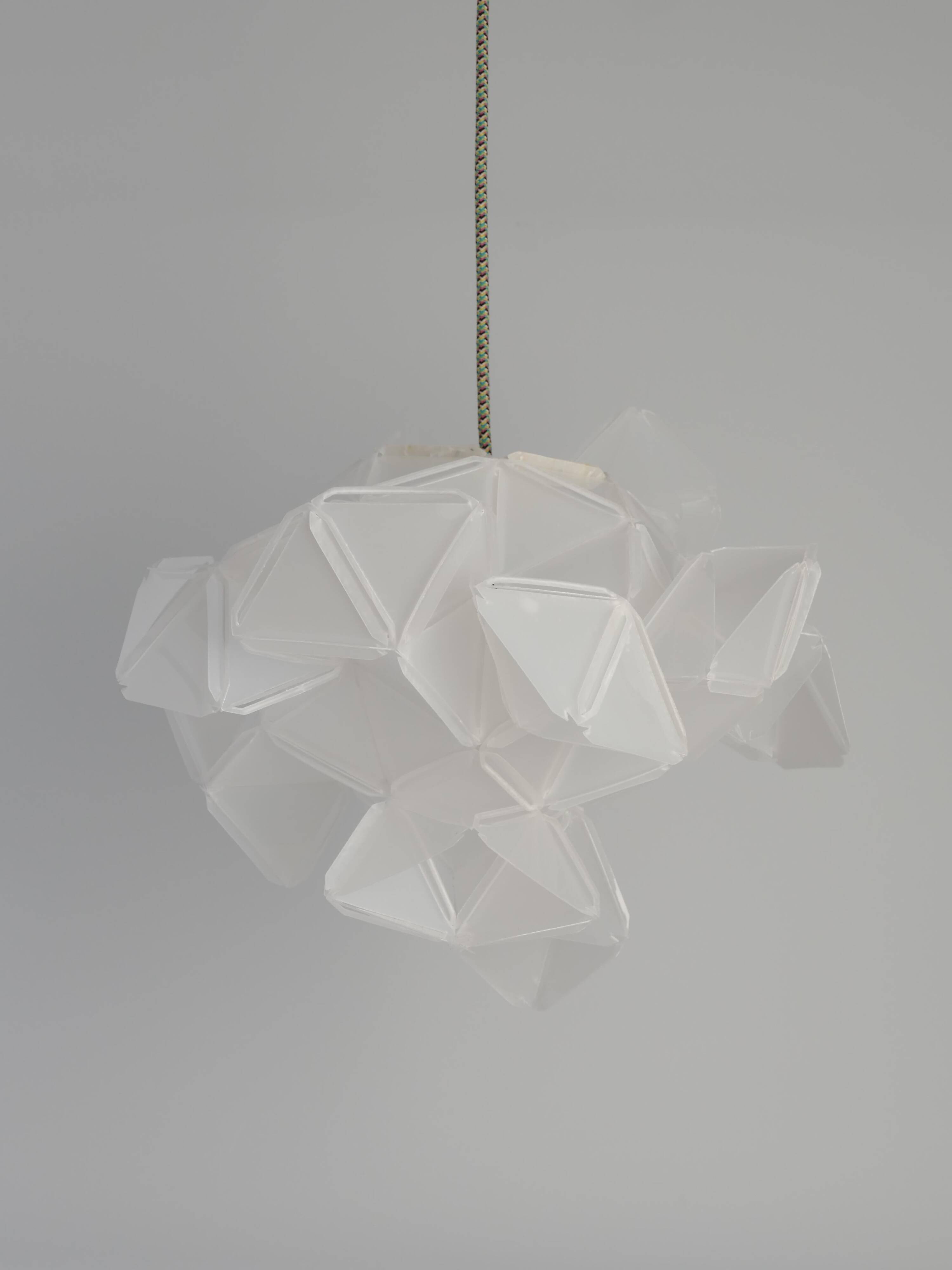 Labyrinth, Hazy, Artisan Light Sculpture with Integrated Fixture, By Republiken