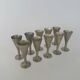 Set of 10 Vintage Minimalist Metal Shot Goblets