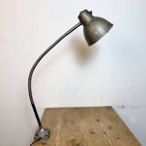 Grey Industrial Workshop Gooseneck Table Lamp, 1960s