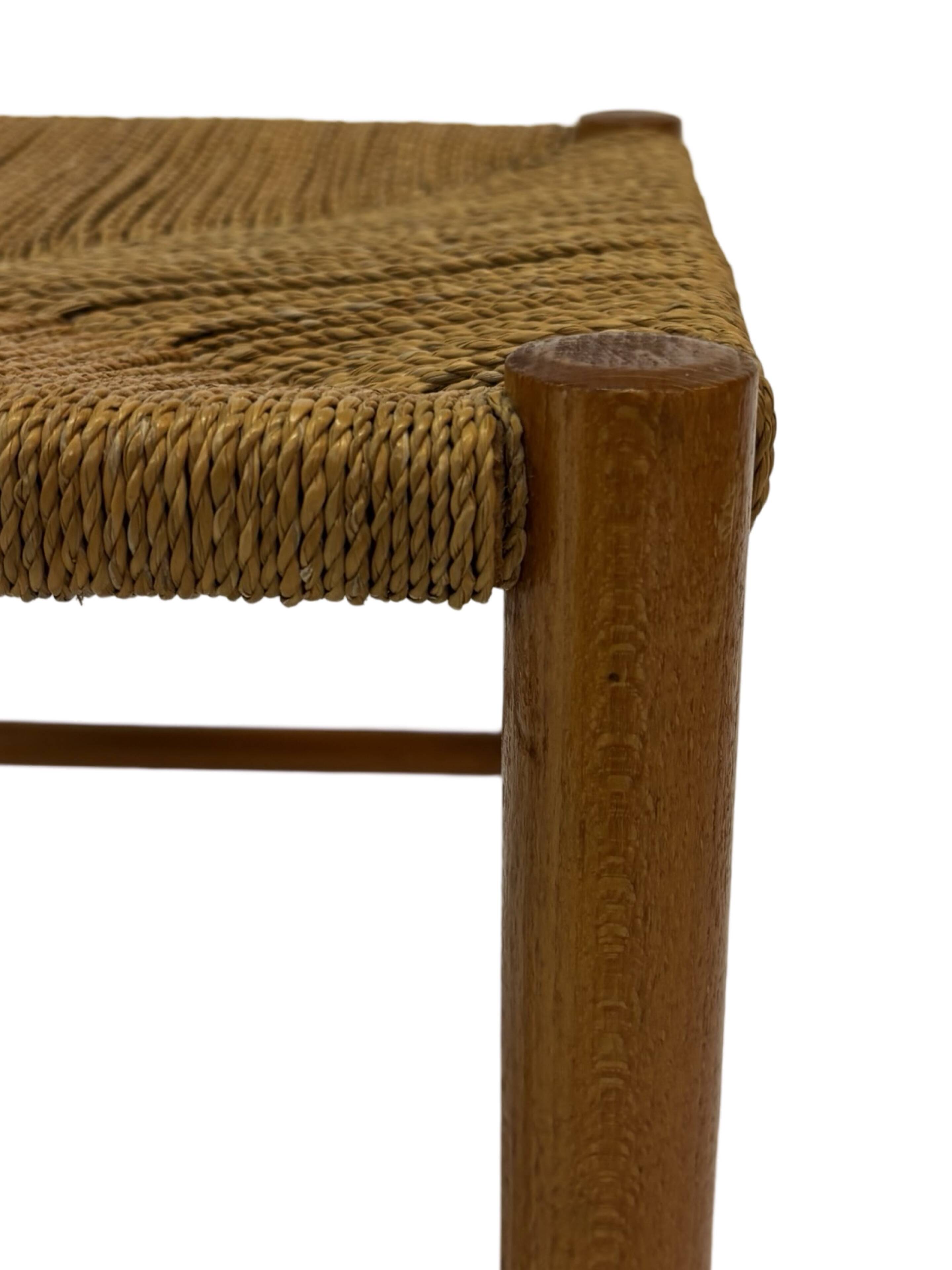 Vintage Stool Danish Papercord Rope Stool Mid Century