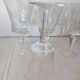 9 chiseled crystal stemmed glasses from the 70s