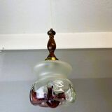 Lampe en verre d'art violet dans le style de Mazzega, années 1960