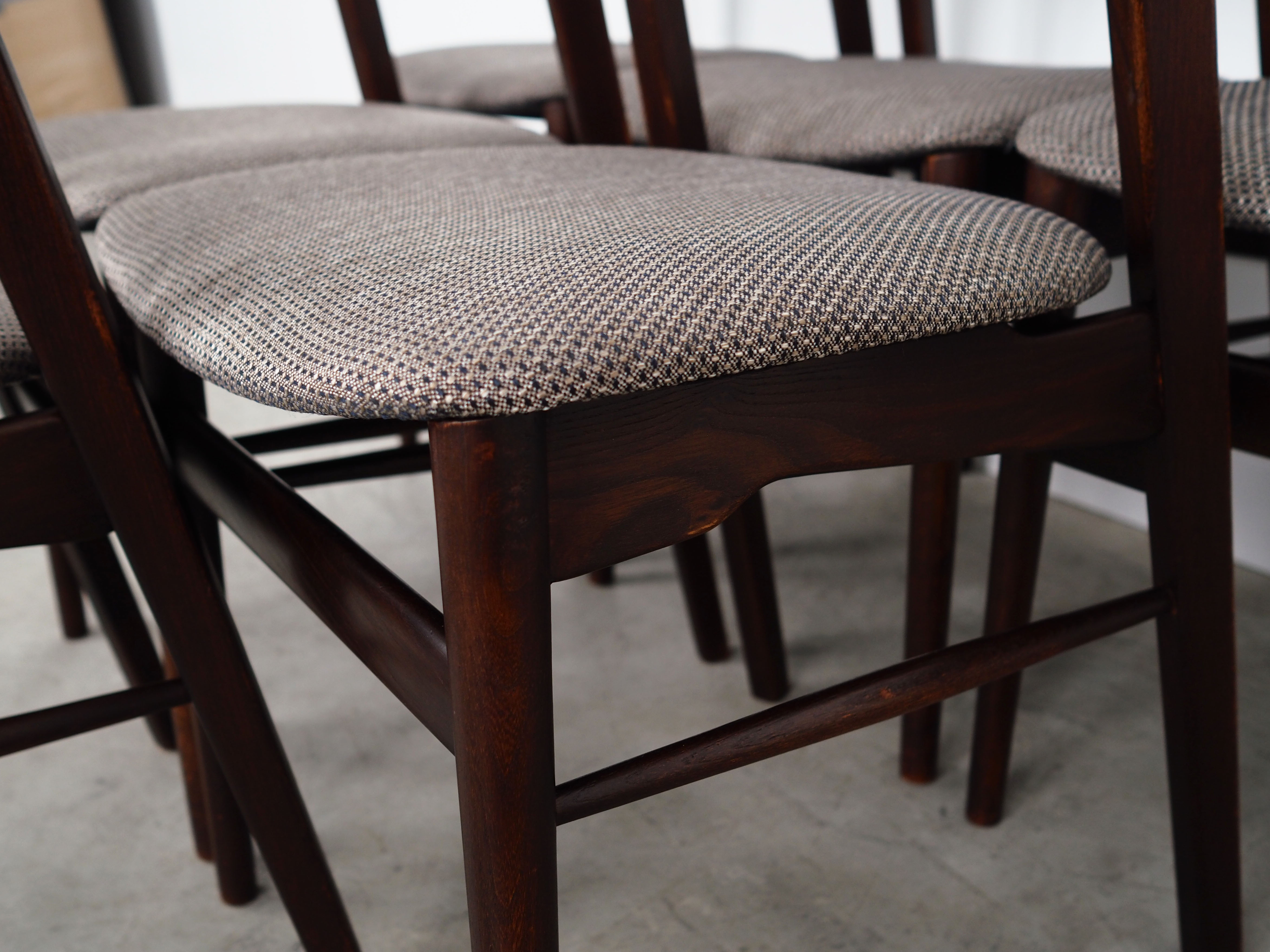 Set of six oak chairs, Danish design, 1970s, production: Denmark