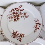 Set of 6 vintage dinner plates from Sarreguemines, Danish model 210412.