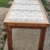 Table de ferme carreaux de ciments