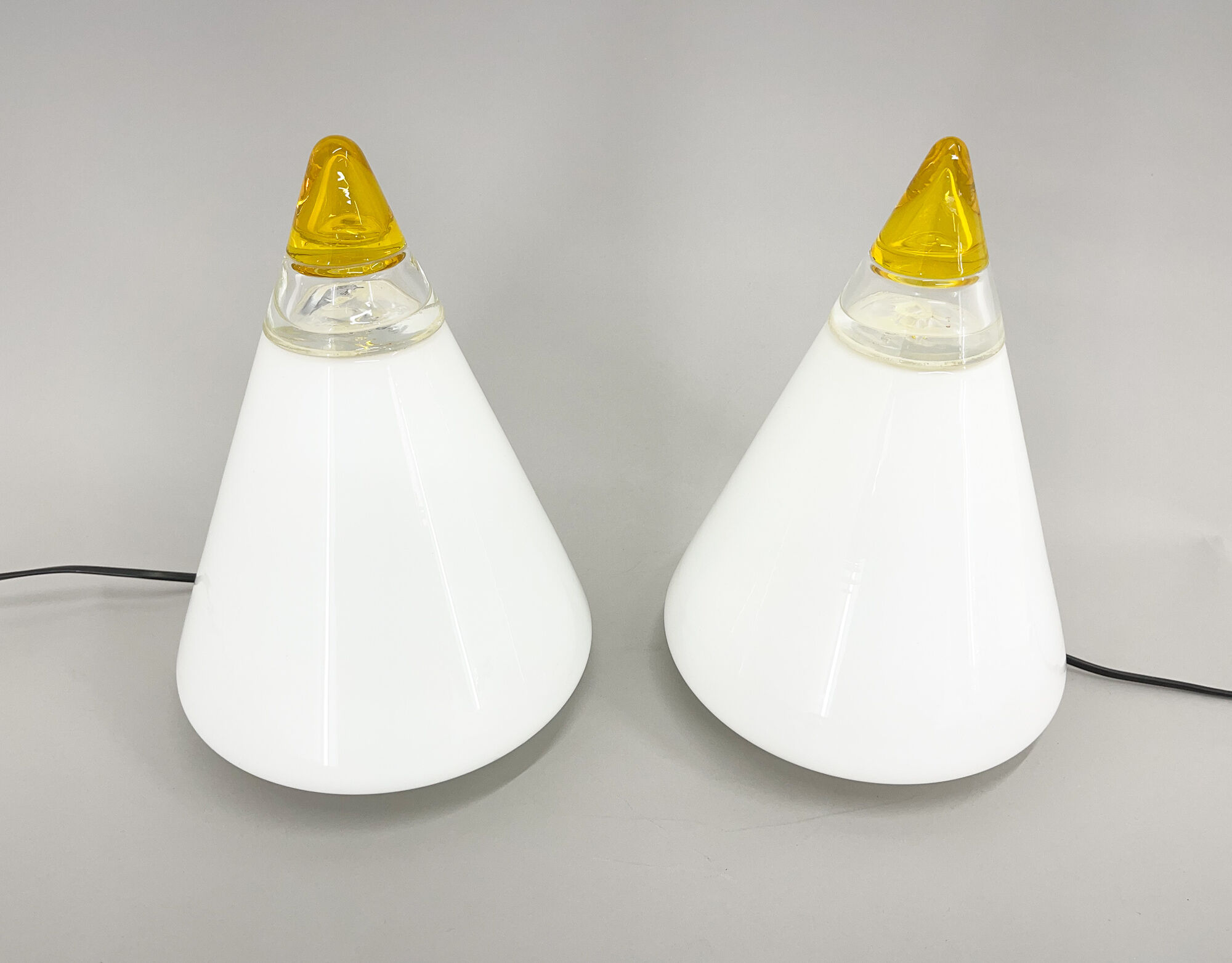 Pair of Vetri Murano table lamps by Giusto Toso, 1970's