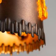 Josef Brumberg JBS Leuchten set of pendants with brass and amber glass