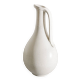 White Swedish Mid Century Ceramic Pitcher by Gunnar Nylund, 1950s