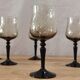 8 glasses of vintage black foot smoked wine Arcoroc
