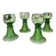 4 Roemer crystal glasses, 19th century