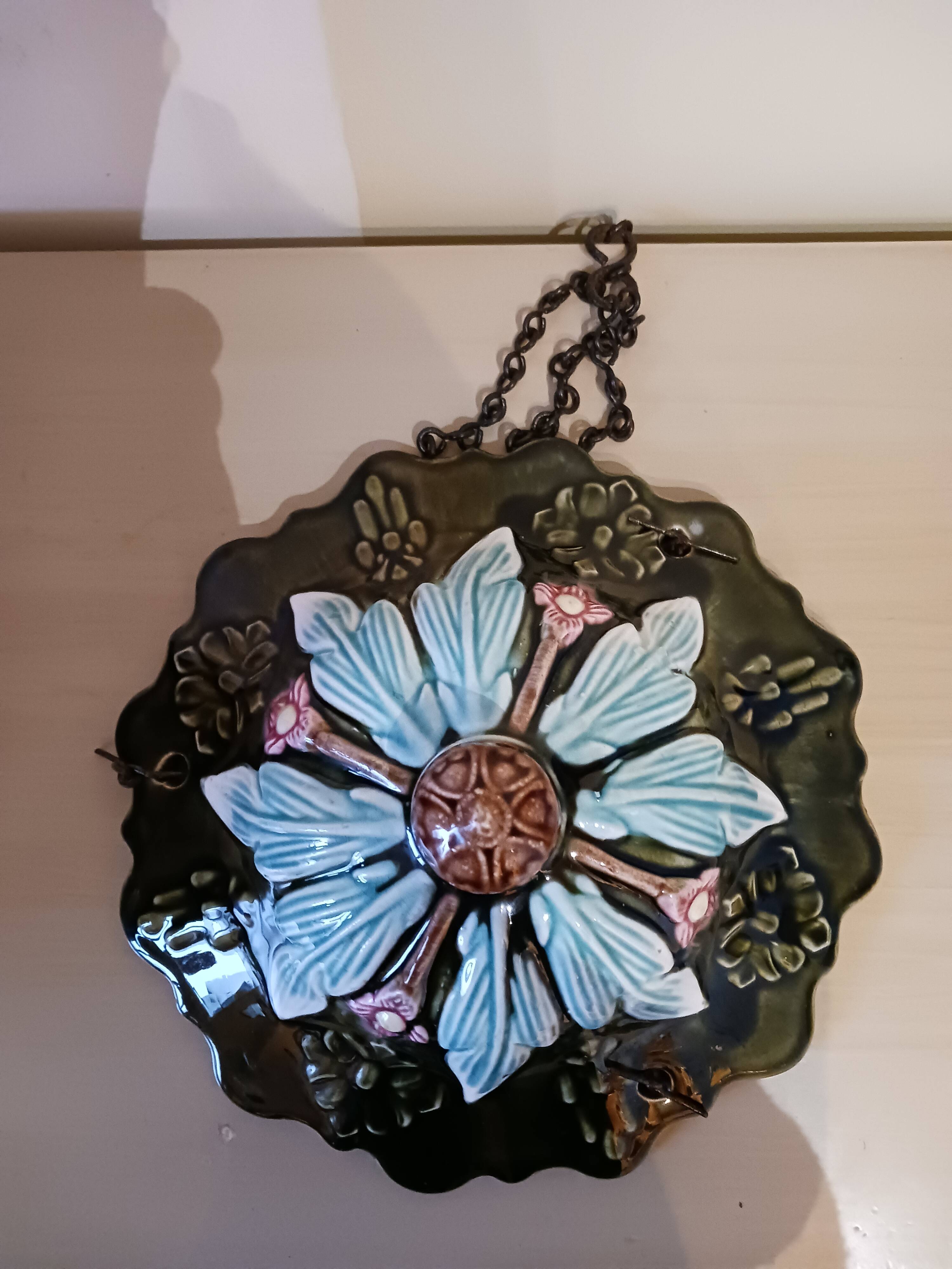 Suspended planter in slipware