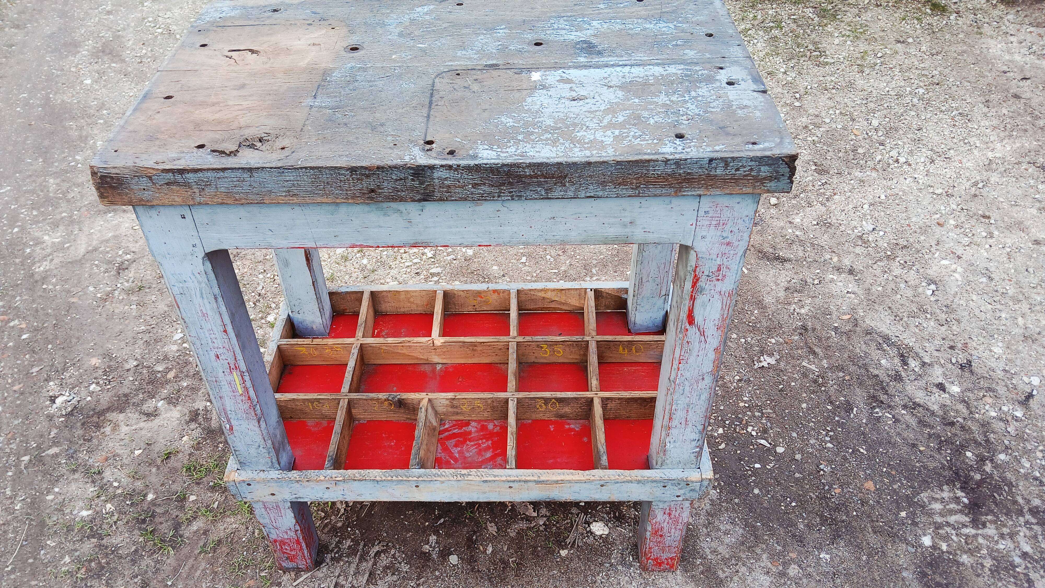 Small old garage workbench