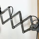 Grey Industrial Scissor Wall Lamp from Elektroinstala, 1960s
