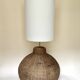 XXL lamp in woven rattan with a honeycomb lampshade