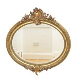 Miroir mural victorien en bois doré
