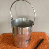 Ice bucket with handle from the late 19th / early 20th century in hallmarked silver-plated metal