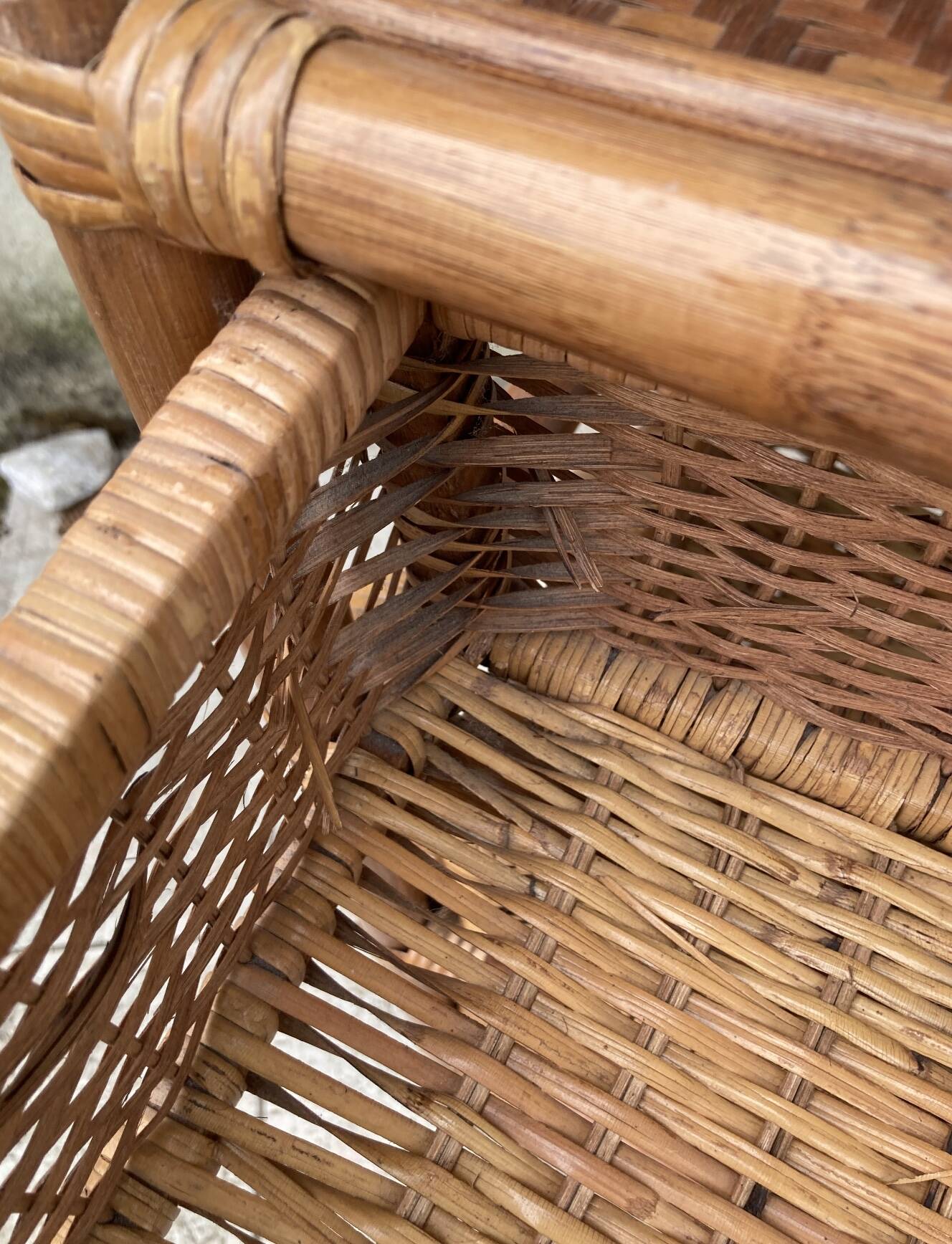 Vintage rattan chiffonier