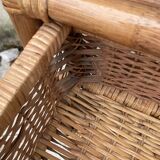 Vintage rattan chiffonier