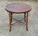 Table ronde en bois et rotin