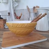 Mustard yellow salad bowl