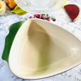 Vintage ceramic slip in the shape of a cluster, oven baking dish.