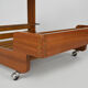 Desserte scandinave en teck avec plateau miroir, 70
