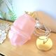 Art Deco glass suspensions from Clichy in pink – Skyscraper style