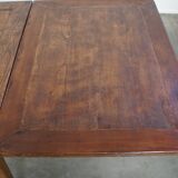 English Antique Extendable Dining Table in Elm and Cherry Wood