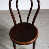 Antique curved wooden children's chair by Fischel, early 20th century.