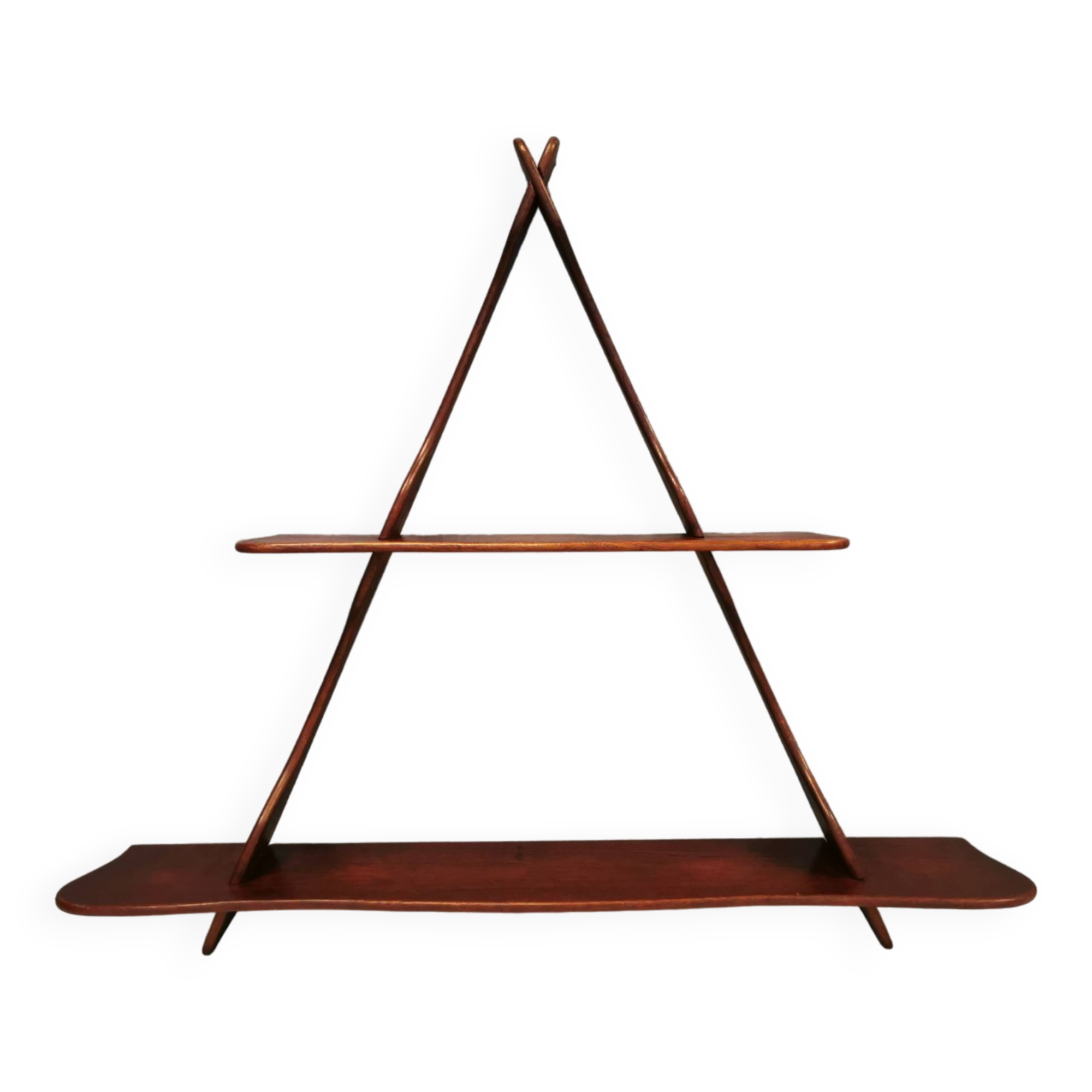 Beautiful shelf in solid teak wood designed/produced by Peder Moss 1950-1960s Denmark.