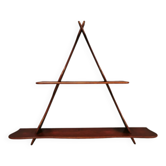 Beautiful shelf in solid teak wood designed/produced by Peder Moss 1950-1960s Denmark.