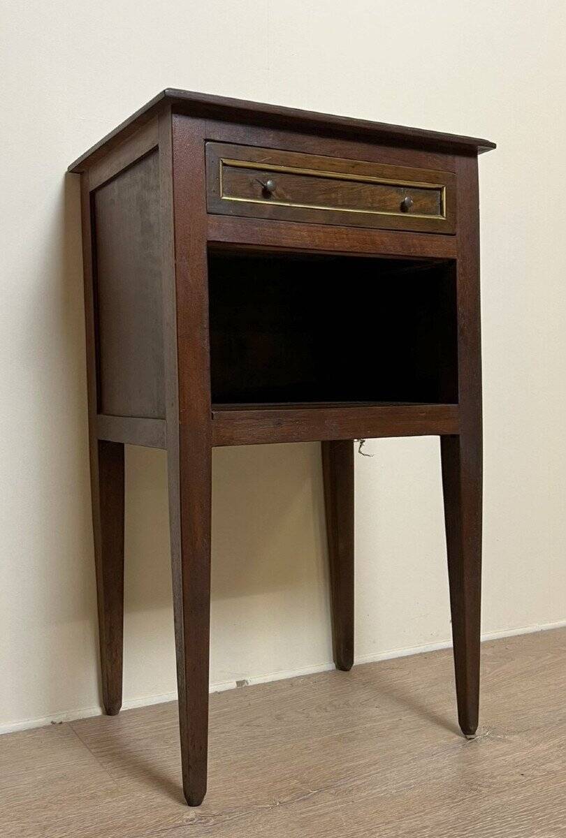 Louis xvi style bedside table in solid wood