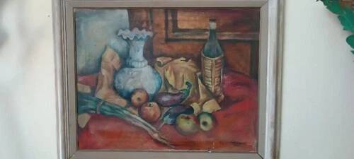 Oil Painting on Canvas 1945 Still Life GIORGIO CASINI (1908-1984)